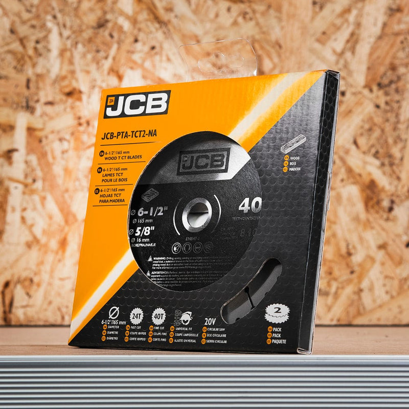 JCB Blades JCB 2 Piece 165mm /  6.5" TCT Circular Saw Blade Set JCB-TCT-2PC - Buy Direct from Spare and Square