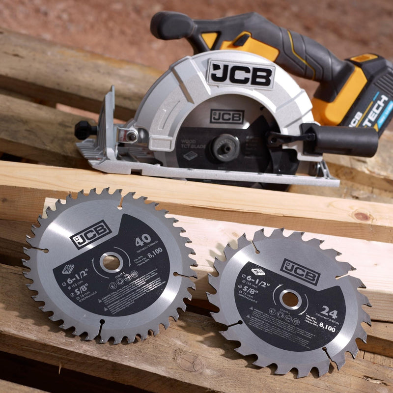 JCB Blades JCB 2 Piece 165mm /  6.5" TCT Circular Saw Blade Set JCB-TCT-2PC - Buy Direct from Spare and Square