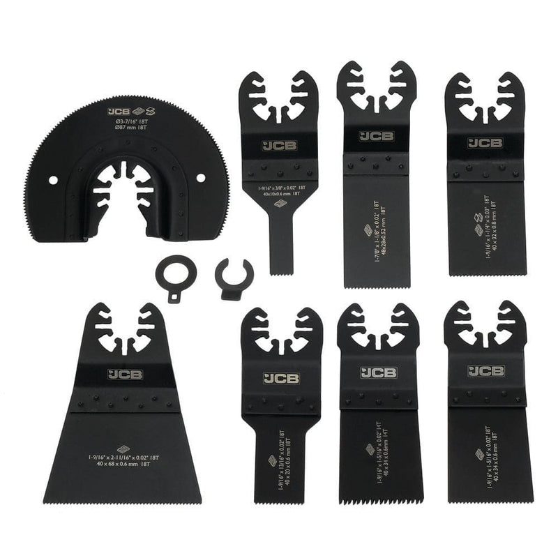 JCB Blades JCB  8 Piece Universal Fit Multi Tool Blade Set JCB-PTA-MT8 - Buy Direct from Spare and Square