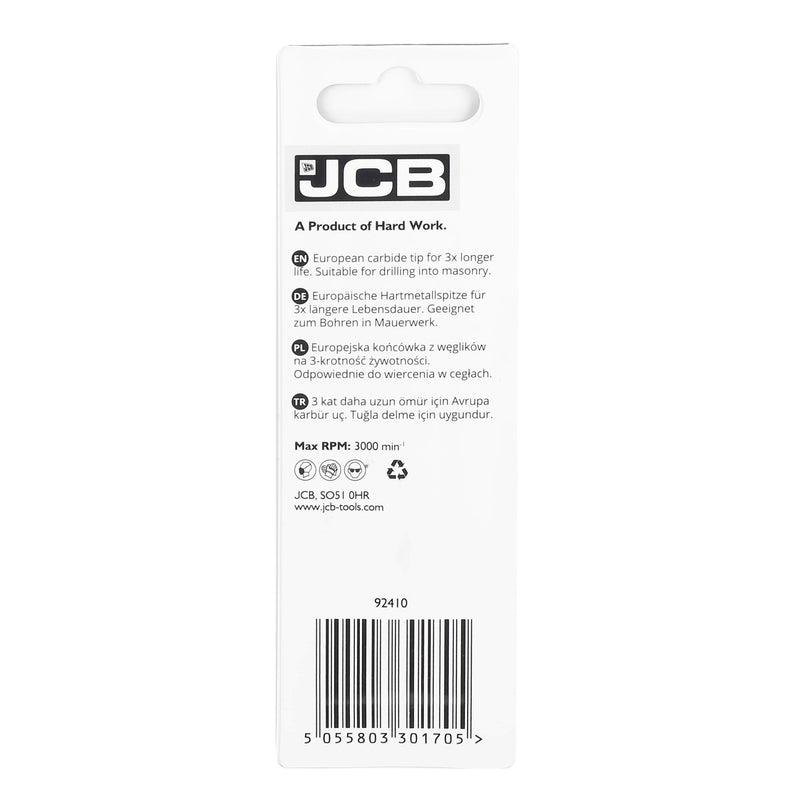 JCB Drill Bits JCB Masonry Drill Bit 5.5 x 85 mm 5055803301705 - Buy Direct from Spare and Square