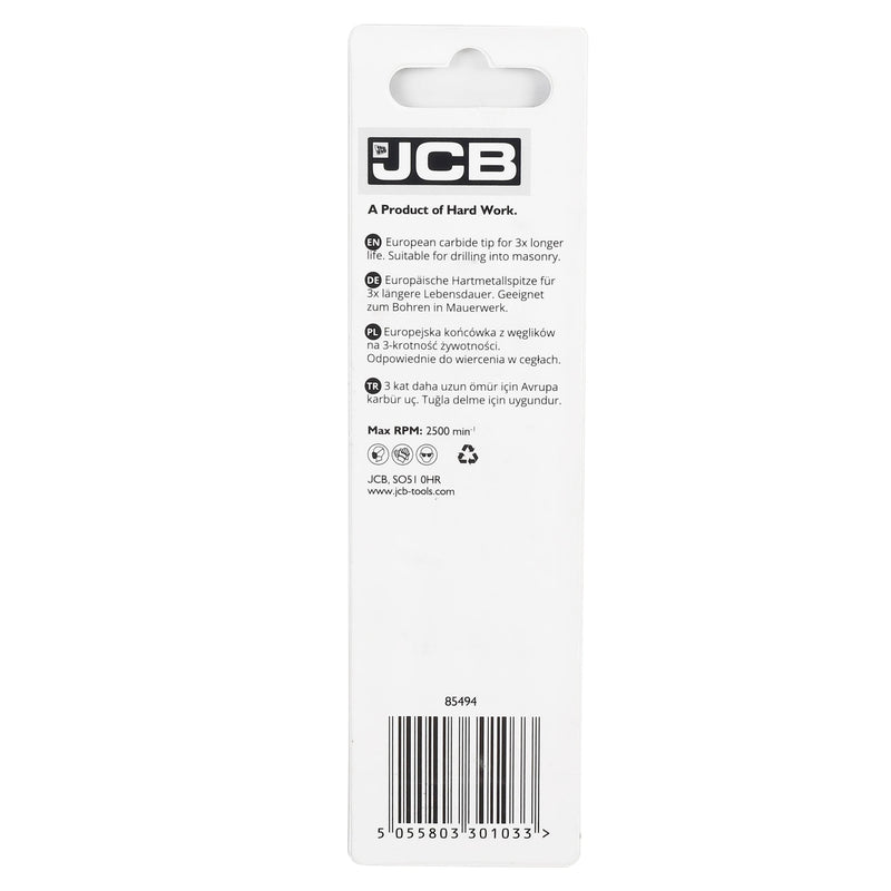 JCB Drill Bits JCB Masonry Drill Bit  6.5 x 100 mm 5055803301033 - Buy Direct from Spare and Square