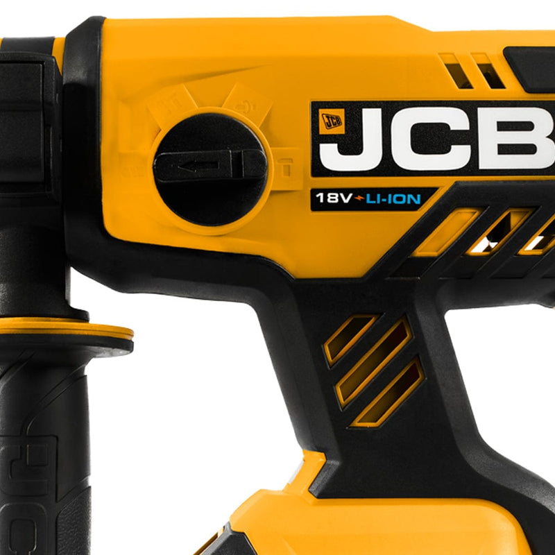 JCB Drills JCB 18V 1.7J Brushless SDS Rotary Hammer Drill with 4.0Ah Li-ion Battery & Charger in W-BOXX 136 Power Tool Case JCB-18BLRH-4X-W - Buy Direct from Spare and Square