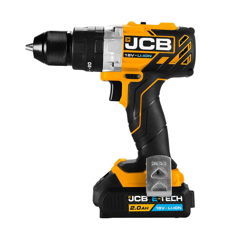 JCB Drills JCB 18V 65Nm Brushless, Variable Speed Combi Drill with 2.0Ah Li-ion Battery in L-Boxx 136 JCB-18BLCD-2X - Buy Direct from Spare and Square