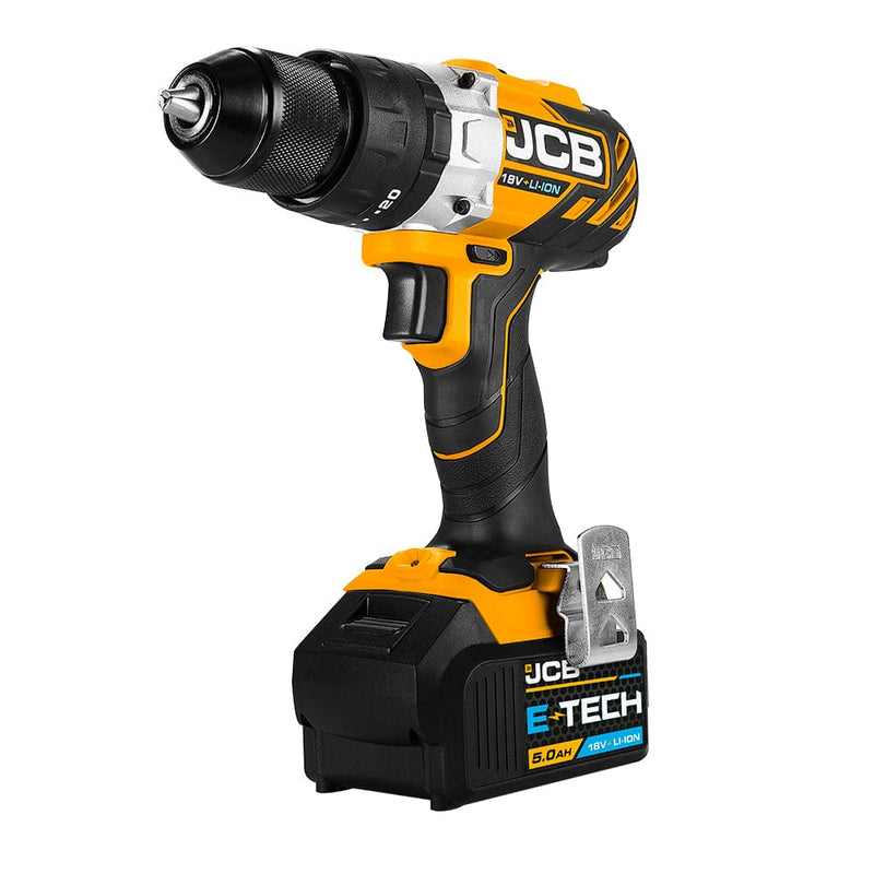 JCB Drills JCB 18V 65Nm Brushless, Variable Speed Combi Drill with 5.0Ah Li-ion Battery in L-Boxx 136 JCB-18BLCD-5X - Buy Direct from Spare and Square