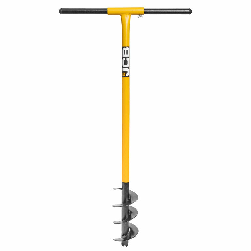 JCB Fence Post Auger JCB Professional 4" 100mm Fence Post Auger, Heavy-Duty Tubular Steel, 100 x 250mm Blade JCB04AUG - Buy Direct from Spare and Square