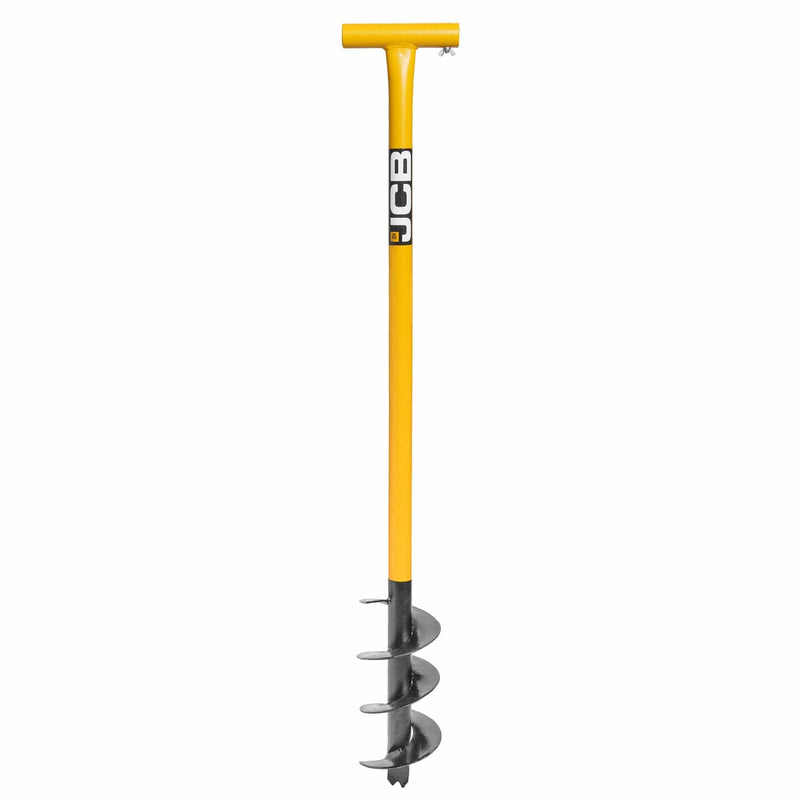 JCB Fence Post Auger JCB Professional 4" 100mm Fence Post Auger, Heavy-Duty Tubular Steel, 100 x 250mm Blade JCB04AUG - Buy Direct from Spare and Square