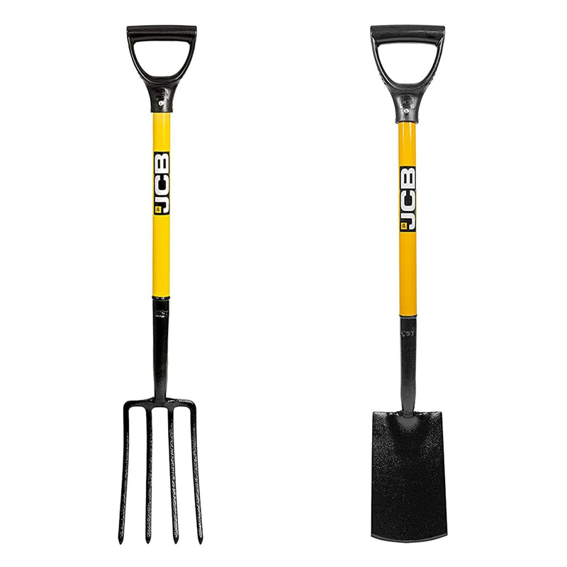 JCB Forks, Spades JCB Solid Forged Lightweight Border Fork And Border Spade Set JCBBDRSET01 - Buy Direct from Spare and Square