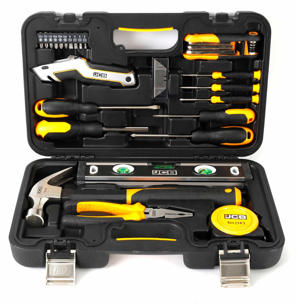 JCB Hand Tools JCB 30 Piece Hand Tool Set, Heavy-Duty Kit Case JCB-HTSET-30PC - Buy Direct from Spare and Square