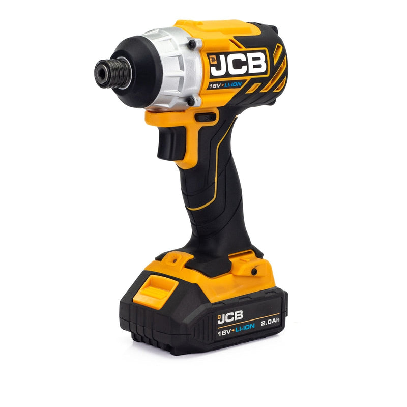 JCB Impact Drivers JCB 18V Cordless Impact Driver, 2.0Ah Li-Ion Battery, 2.4A Fast Charger, 13pc Impact Bit Set,  W-Boxx 136 21-18ID-2X-WB - Buy Direct from Spare and Square