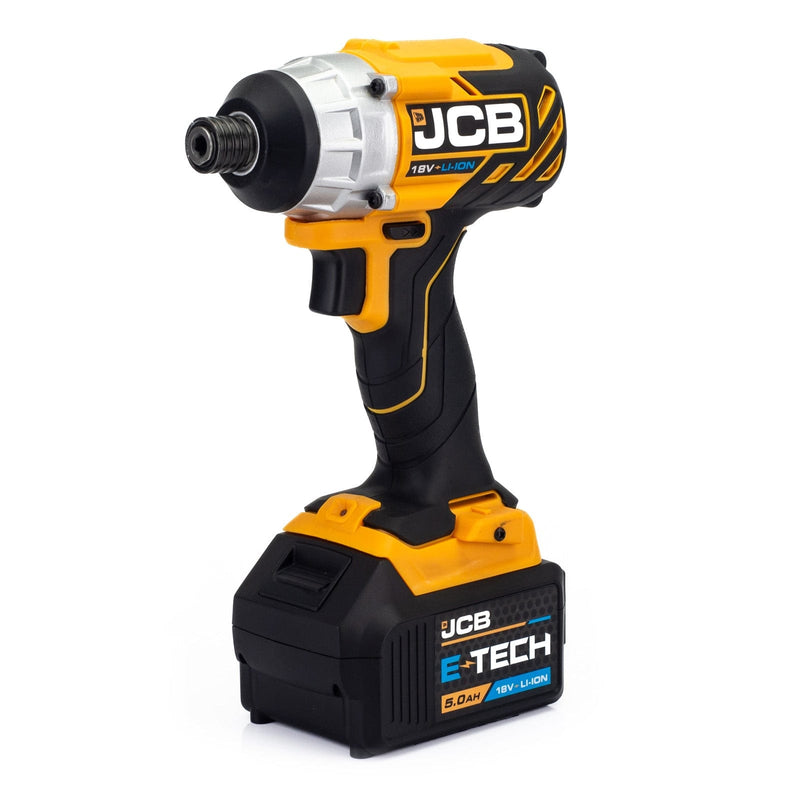 JCB Impact Drivers JCB 18V Cordless Impact Driver, Brushless, 5.0Ah Li-Ion Battery, 2.4A Charger in W-Boxx 136 21-18BLID-5X-W - Buy Direct from Spare and Square