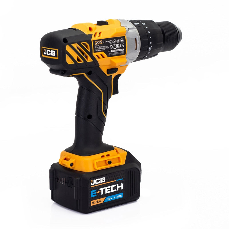 JCB Impact Drivers JCB 18V Cordless Impact Driver & Combi Drill  Twinpack Kit, 2x 5.0Ah Li-Ion Batteries 21-18TPK-5 - Buy Direct from Spare and Square