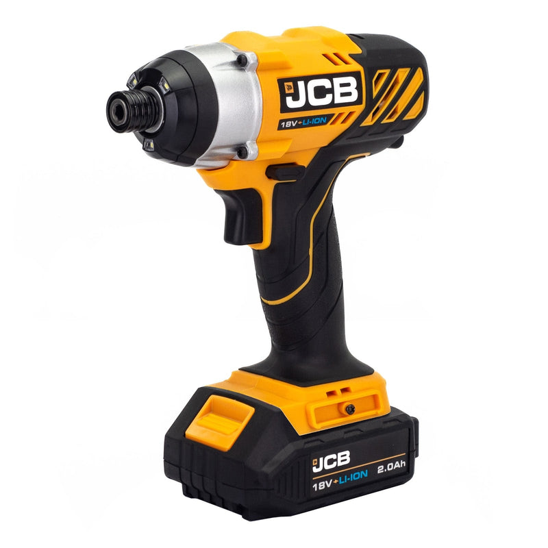 JCB Impact Drivers JCB 18V Impact Driver, 150Nm, 2x2.0Ah Lithium-Ion Battery and 2.4A fast charger in W-Boxx 136 21-18ID-2-WB - Buy Direct from Spare and Square