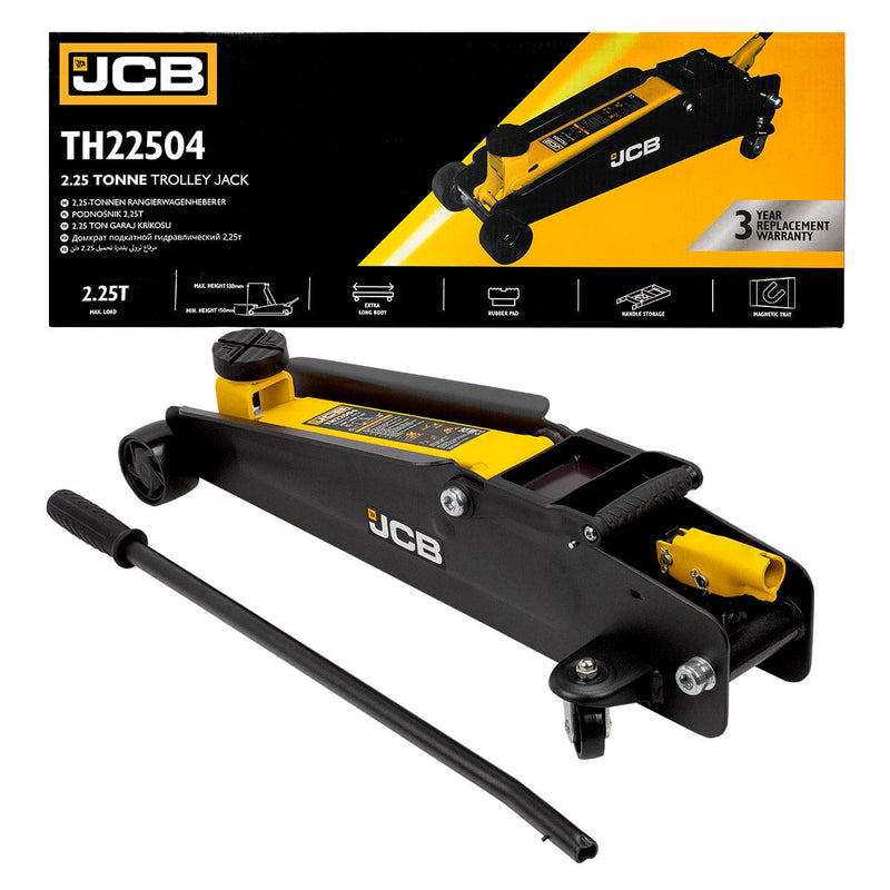 JCB Jack JCB 2.25 Tonne Automotive Hydraulic Trolley Jack JCB-TH22504 - Buy Direct from Spare and Square