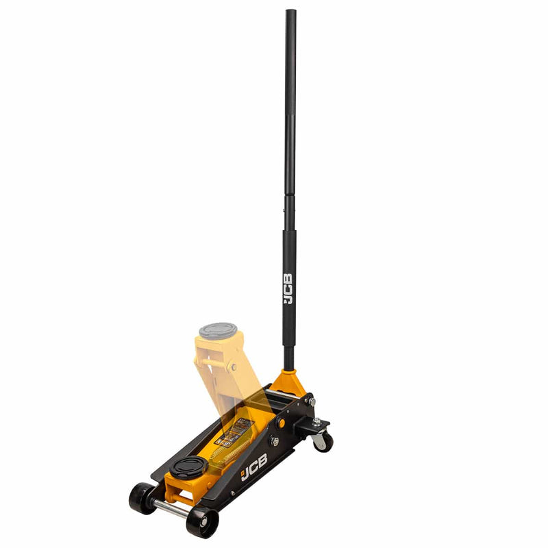 JCB Jack JCB 3 Tonne Double-Pump Hydraulic Trolley Jack JCB-TH33007 - Buy Direct from Spare and Square