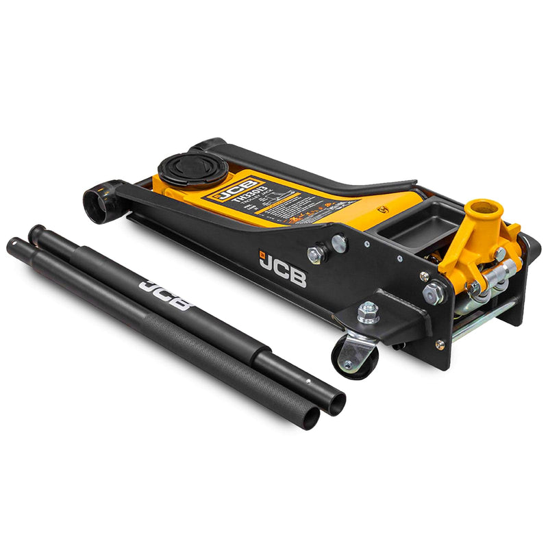 JCB Jack JCB 3 Tonne Low-Profile Double-Pump Trolley Jack JCB-TH33013 - Buy Direct from Spare and Square