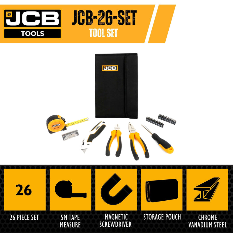 JCB Kits JCB 26 Piece Tool Set JCB-26-SET - Buy Direct from Spare and Square