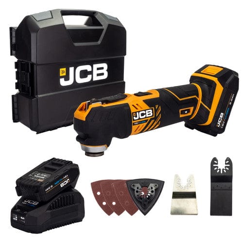 JCB Multi Tool JCB 18v Cordless Multi Tool With 2 x 2Ah Batteries and Case 21-18MT-2-WB - Buy Direct from Spare and Square