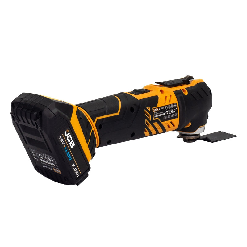 JCB Multi Tool JCB 18v Cordless Multi Tool With 2 x 2Ah Batteries and Case 21-18MT-2-WB - Buy Direct from Spare and Square