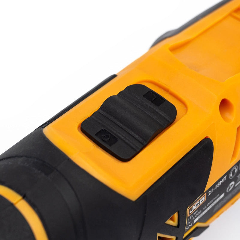 JCB Multi-Tools JCB 18V Cordless Multi Tool, 2.0Ah Li-Ion Battery and 2.4A Charger JCB-18MT-2X-B - Buy Direct from Spare and Square