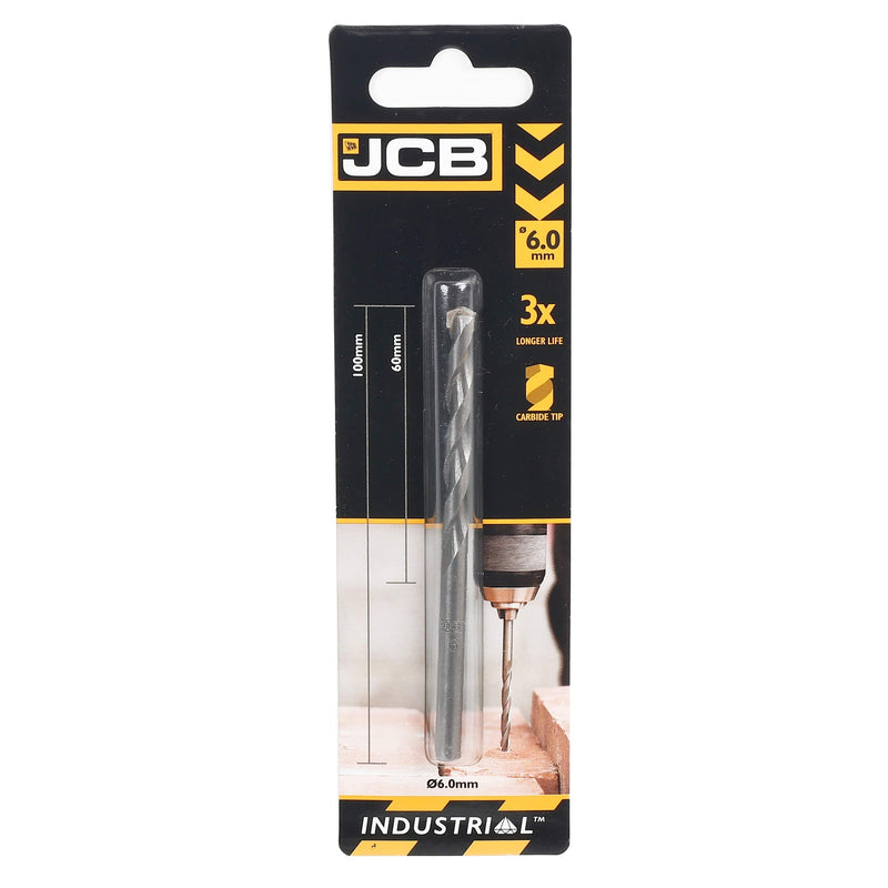 JCB Power Tool Accessories JCB Masonary Drill 6x100mm 5055803301026 - Buy Direct from Spare and Square