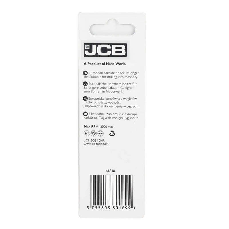 JCB Power Tool Accessories JCB Masonary Drill Bit 4x75mm 5055803301699 - Buy Direct from Spare and Square