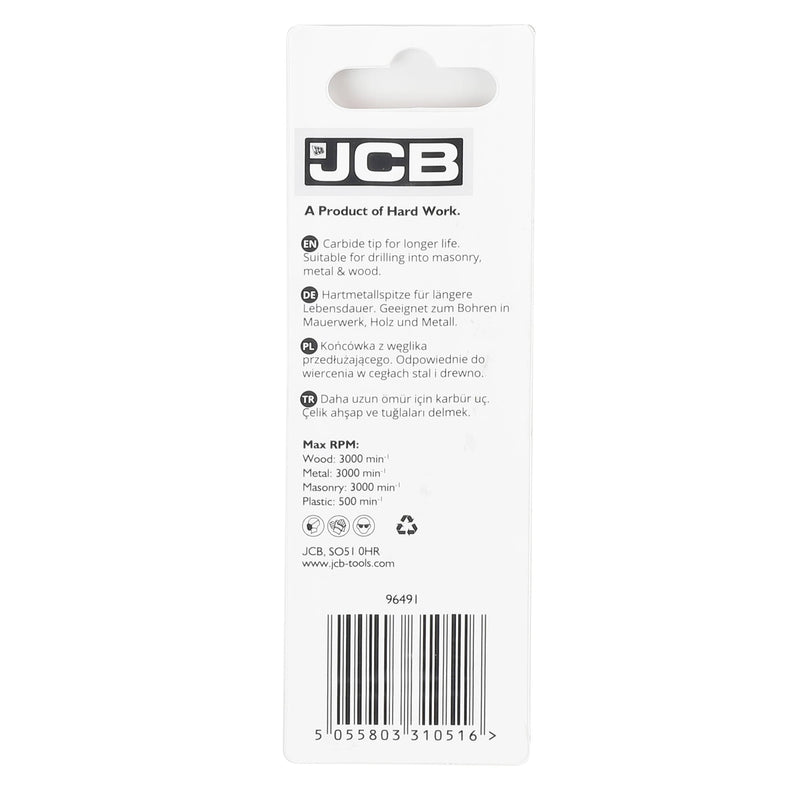 JCB Power Tool Accessories JCB Multi Purpose Drill Bit 3x70mm 5055803310516 - Buy Direct from Spare and Square