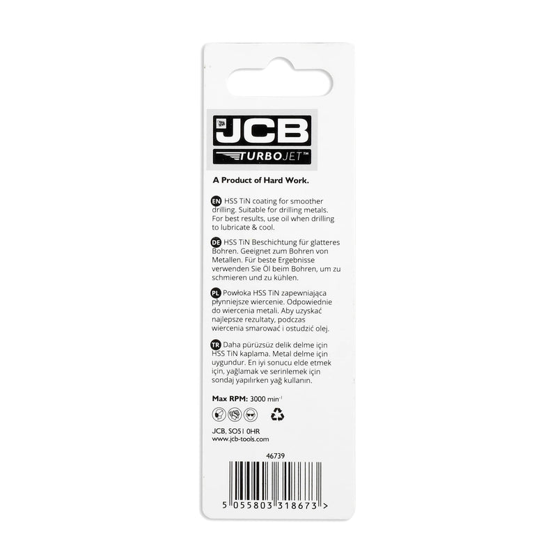 JCB Power Tool Accessories JCB Turbojet 7 Point HSS Drill 2.5x57mm (3 Pack) 5055803318673 - Buy Direct from Spare and Square