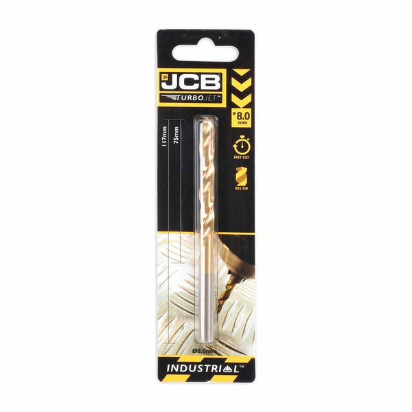 JCB Power Tool Accessories JCB TurboJet 7 Point HSS Drill Bit 8x117mm 5055803318789 - Buy Direct from Spare and Square