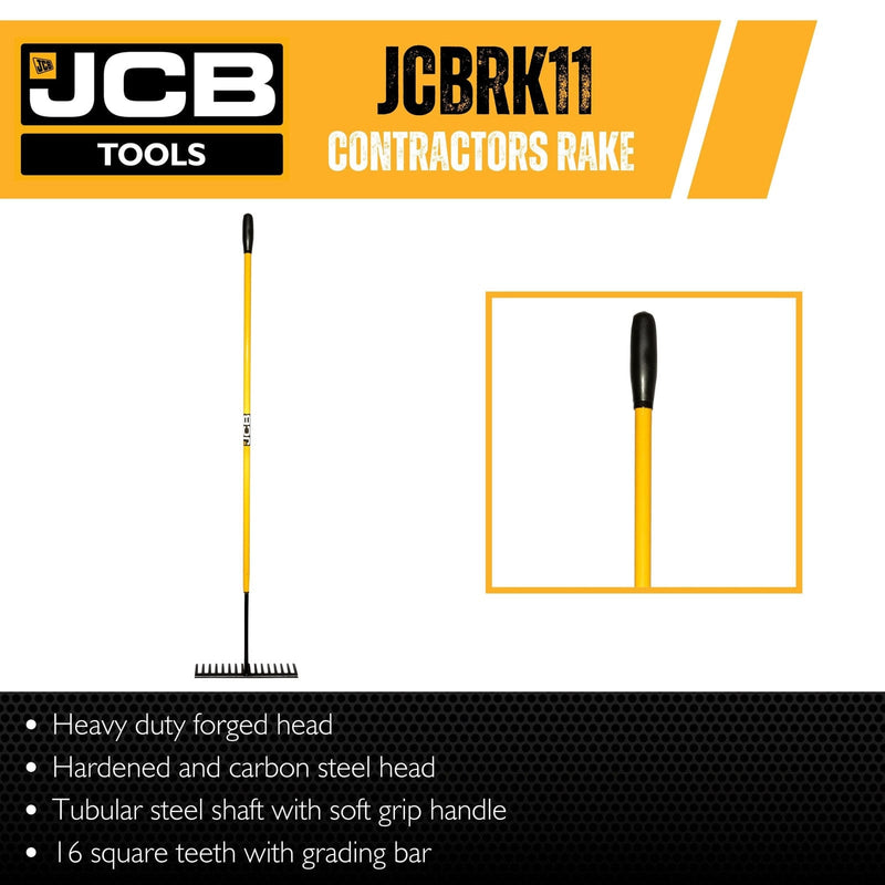 JCB Rakes JCB Professional Contractors Rake JCBCRK11 - Buy Direct from Spare and Square