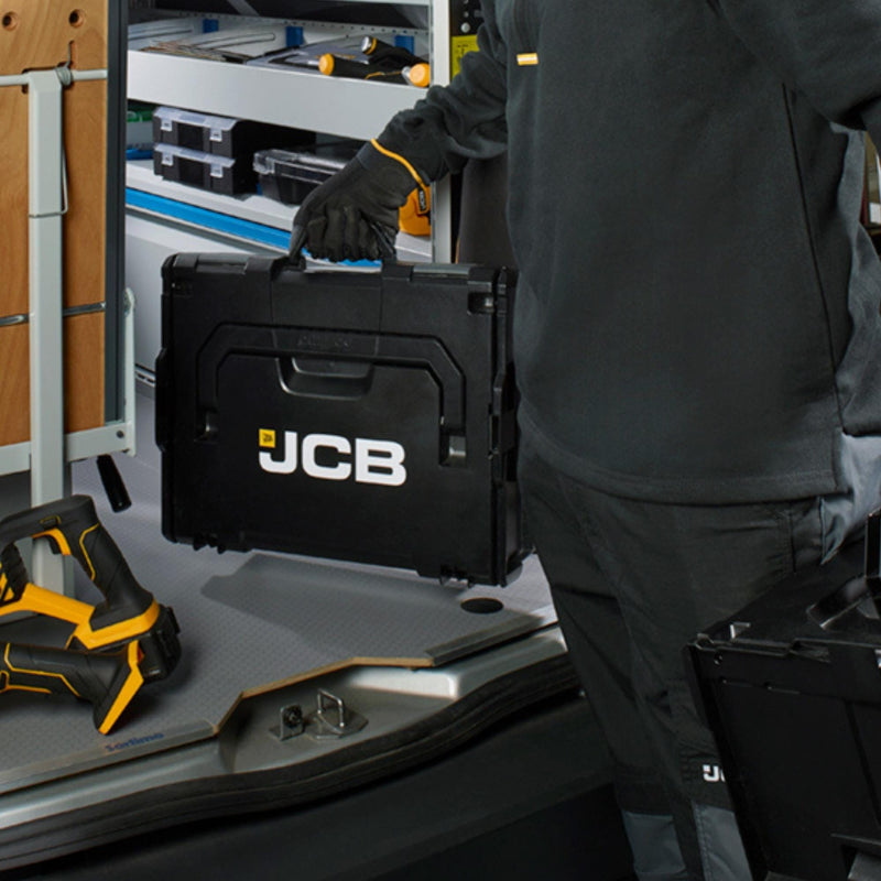 JCB Storage JCB W-BOXX 136 Power Tool Case Storage, 44.5 x 40.5 x 13.6cm JCB-WB136 - Buy Direct from Spare and Square