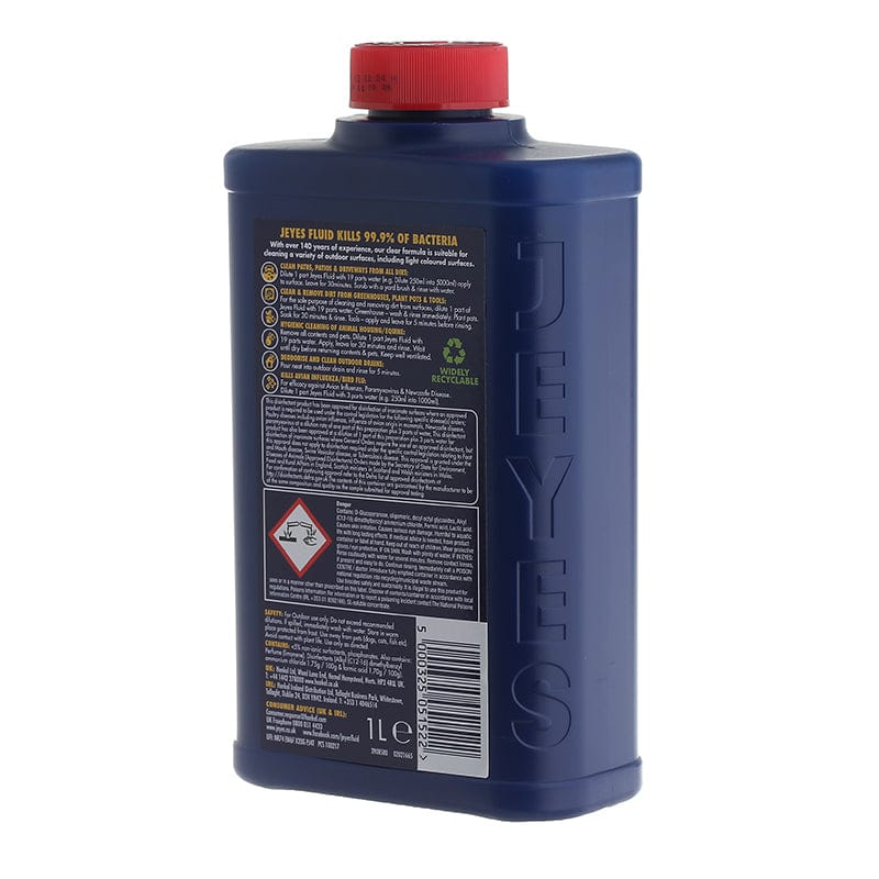 Jeyes Cleaning Chemicals Jeyes Fluid - The Original Outdoor Multi Use Cleaner 1 Litre 11086 - Buy Direct from Spare and Square