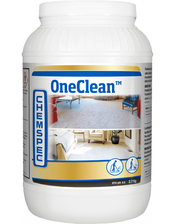Legend Brands Europe Cleaning Chemicals Chemspec - OneClean Carpet Detergent Powder - 2.7kg Jar 729678950539 123384 - Buy Direct from Spare and Square