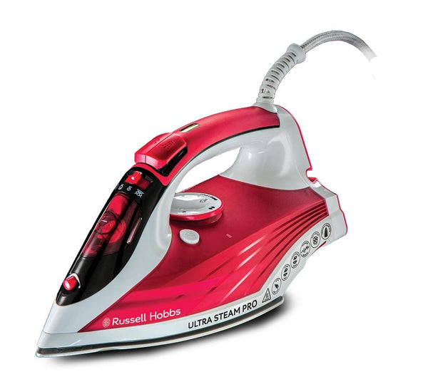 Russell Hobbs Irons and Garment Steamers Russell Hobbs 23990 Red/White Ultra Steam Pro Iron 4008496881109 23990 - Buy Direct from Spare and Square