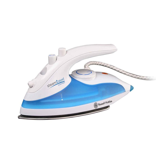 Russell Hobbs Irons and Garment Steamers Russell Hobbs Steam Glide Travel Iron 22470, 760 W - White and Blue 4008496836284 22470 - Buy Direct from Spare and Square