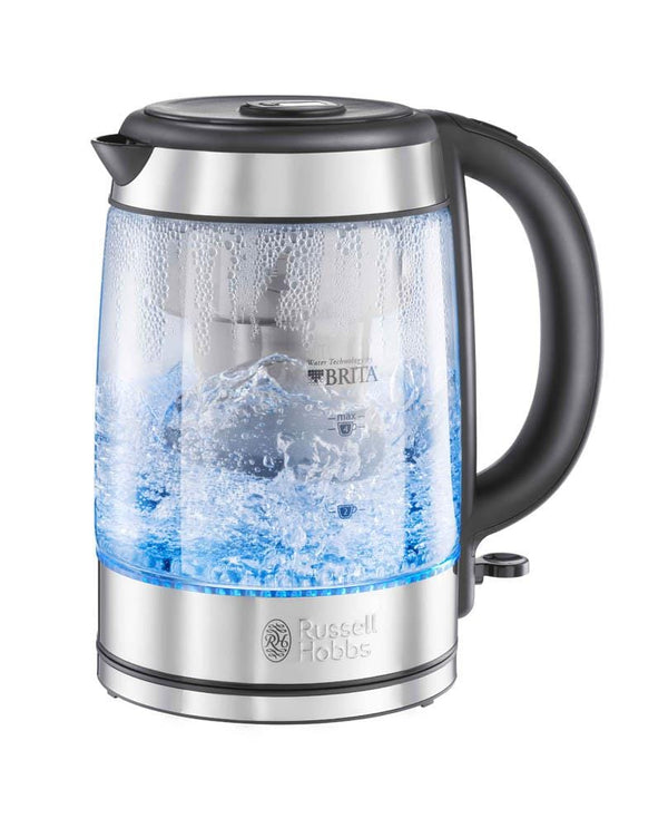 Russell Hobbs Kettles Russell Hobbs 20760 3000W Purity Glass Brita Kettle - Blue Illumination 4008496939442 20760-10 - Buy Direct from Spare and Square
