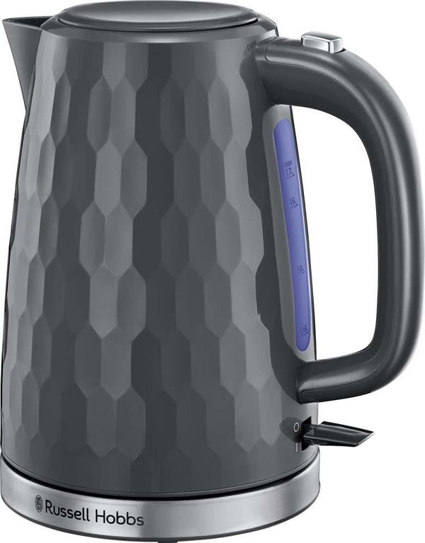Russell Hobbs Kettles Russell Hobbs Honeycomb Grey Plastic Kettle 26053 5038061105391 26053 - Buy Direct from Spare and Square
