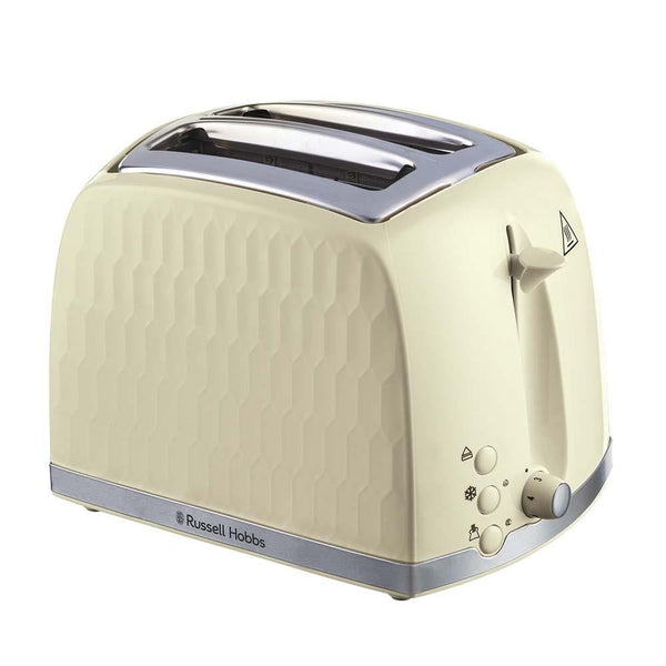 Russell Hobbs Toasters Russell Hobbs 26062 Honeycomb Cream 2-Slice Toaster 5038061105292 26062 - Buy Direct from Spare and Square
