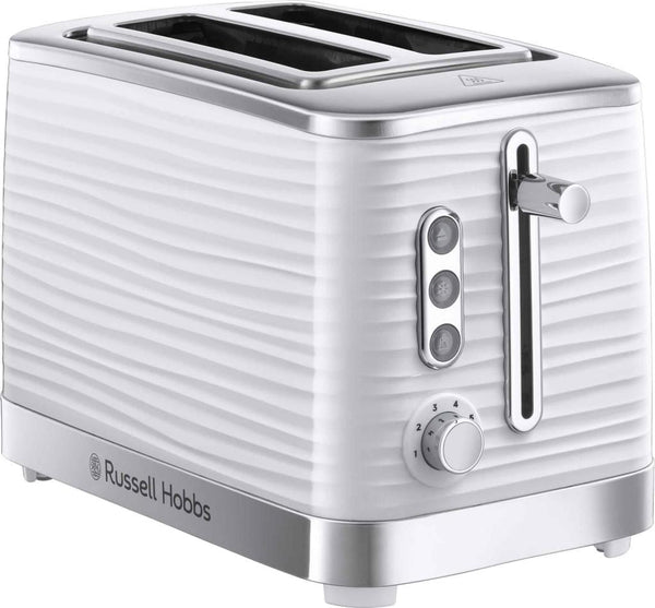 Russell Hobbs Toasters Russell Hobbs Inspire White 2 slice toaster 4008496972517 24370 - Buy Direct from Spare and Square