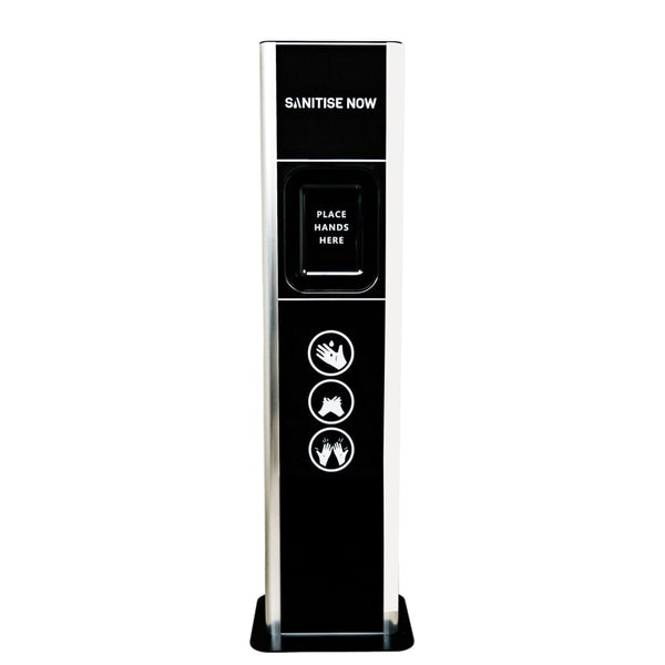 Sanitise Now Dispenser Sanitise Now Automatic Foam Freestanding Sanitising Unit - Black ATFSMFBLACK - Buy Direct from Spare and Square
