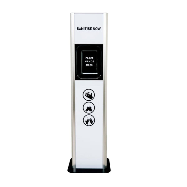 Sanitise Now Dispenser Sanitise Now Automatic Foam Freestanding Sanitising Unit - White ATFSMFWHITE - Buy Direct from Spare and Square