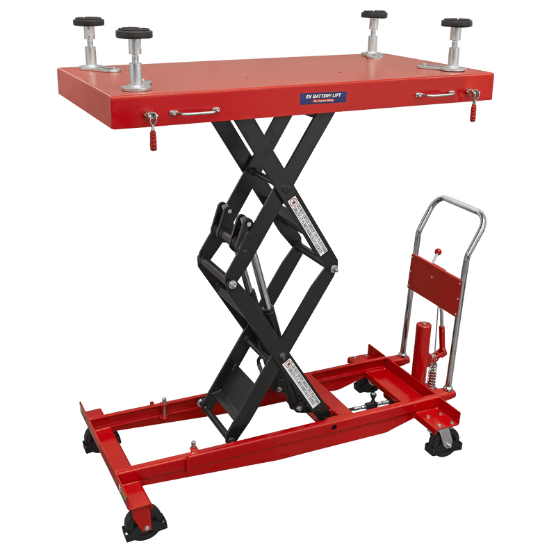Sealey 1000kg Capacity EV Battery Lift/Hydraulic Platform Truck High Lift 5054630293320 EVBT1000 - Buy Direct from Spare and Square