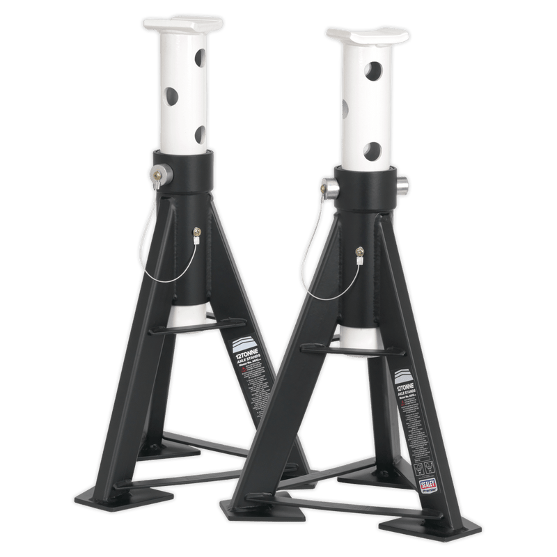Sealey Axle Stands Axle Stands (Pair) 12 Tonne Capacity per Stand-AS12 5024209732314 AS12 - Buy Direct from Spare and Square