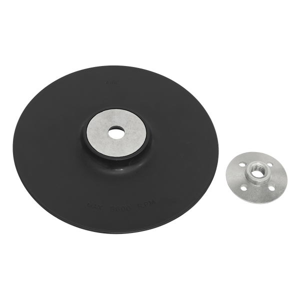Sealey Backing Pads Ø180mm - M14 x 2mm Backing Pad-RBP180 5054630000225 RBP180 - Buy Direct from Spare and Square