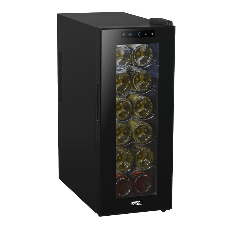 Sealey Baridi 12 Bottle Wine Cooler with Digital Touch Screen Controls & LED Light, Black 5056514615143 DH73 - Buy Direct from Spare and Square