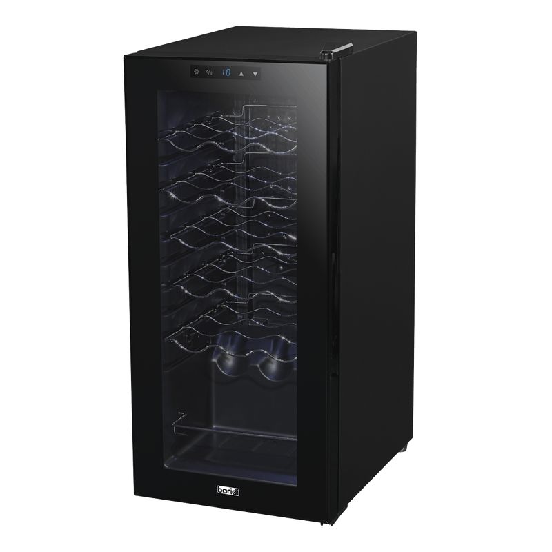 Sealey Baridi 18 Bottle Wine Fridge with Digital Touch Screen Controls & LED Light, Black - DH6 5054511756265 DH6 - Buy Direct from Spare and Square
