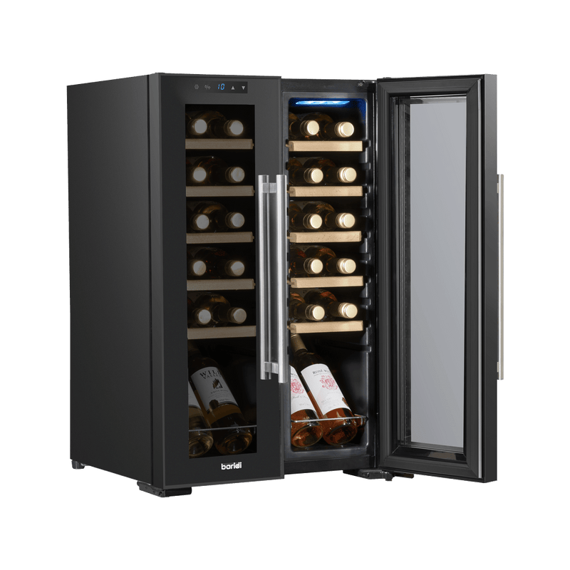 Sealey Baridi 24 Bottle Wine Fridge with Digital Touch Screen Controls & LED Light, Black - DH9 5054511957617 DH9 - Buy Direct from Spare and Square