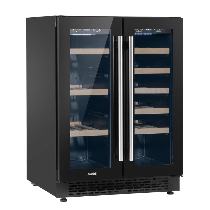 Sealey Baridi 60cm Dual Zone Wine Cooler and Drinks Fridge 40 Bottle/120 Can Built-In Under Counter/Freestanding Glass Fronted Bar Drinks Fridge Chiller 5056514601603 DH96 - Buy Direct from Spare and Square