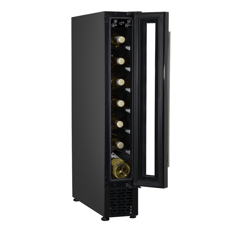 Sealey Baridi 7 Bottle 15cm Slim Wine Cooler with Digital Touch Screen Controls, Black 5054630054136 DH76 - Buy Direct from Spare and Square