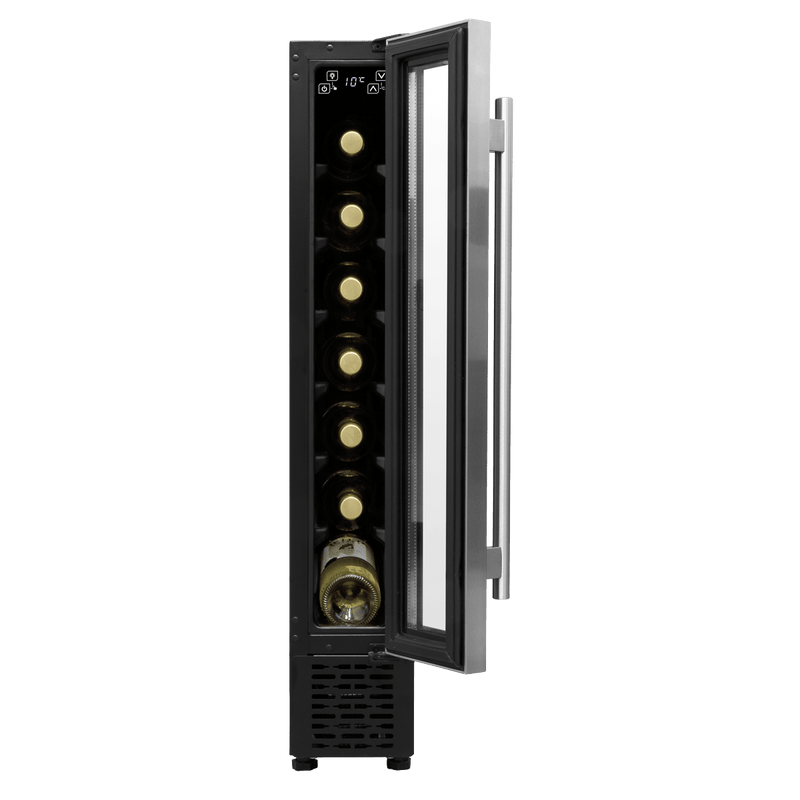 Sealey Baridi 7 Bottle 15cm Slim Wine Cooler with Digital Touch Screen Controls, Stainless Steel 5054630054174 DH77 - Buy Direct from Spare and Square