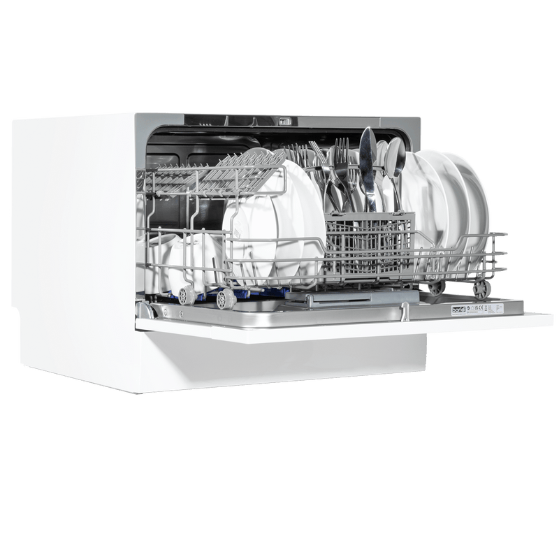 Sealey Baridi Compact Tabletop Dishwasher 6 Place Settings, 6 Programmes, Low Noise, 6.5L Cycle, Start Delay - White 5054630086687 DH83 - Buy Direct from Spare and Square